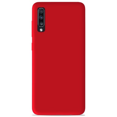 Coque silicone unie Mat Rouge compatible Samsung Galaxy A70