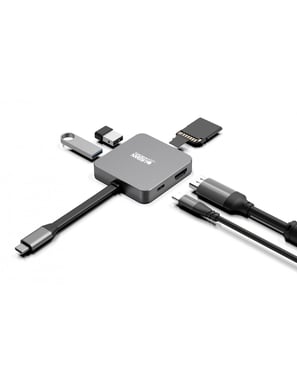 Urban Factory HUBEE LIGHT USB 3.2 Gen 1 (3.1 Gen 1) Tipo-C Grigio