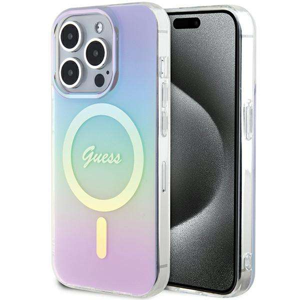 Guess Coque IML Iridescent MagSafe pour iPhone 15 Pro Max