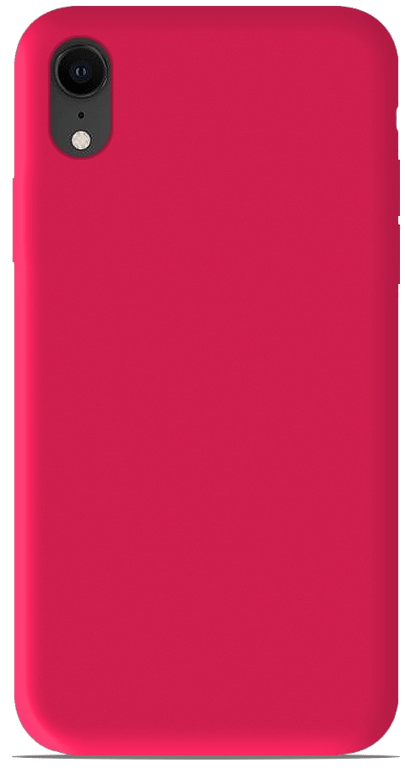 Coque silicone unie compatible Mat Rose Apple iPhone XR