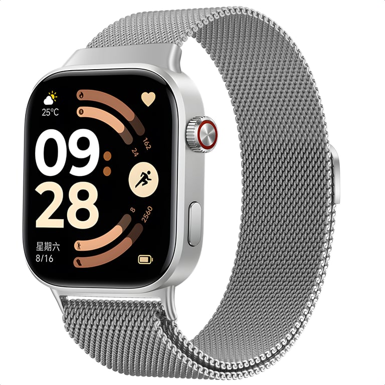 Bracelet Xiaomi Smart Band 9 Pro / 8 Pro 20mm Magnétique Milanais
