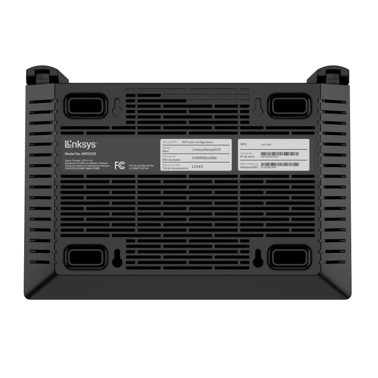 Linksys MR5500 routeur sans fil Gigabit Ethernet Bi-bande (2,4 GHz / 5 GHz) Noir