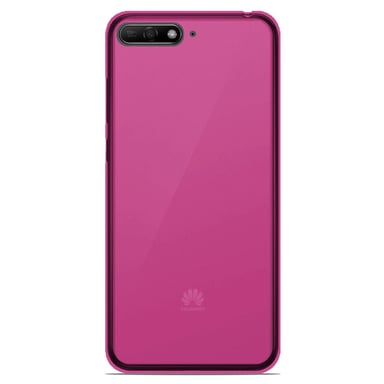 Coque silicone unie compatible Givré Rose Huawei Y6 2018