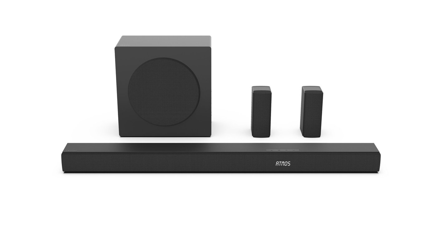 Barre de son HISENSE AX5100Q 5.1.2 Canaux Dolby Atmos & DTS:X Caisson et enceintes arrière sans fil - vue 3
