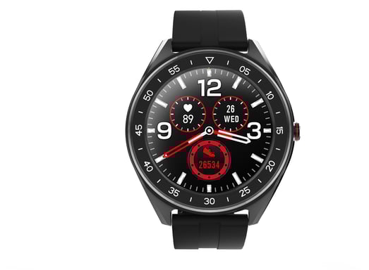 LENOVO Montre connectée à cadran rond, Noir