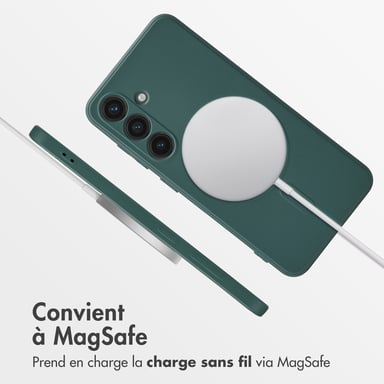 imoshion Coque Couleur avec MagSafe pour Samsung Galaxy S24 - Vert foncé