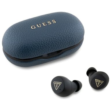 Casque sans fil TWS Guess Grained Classic Logo bleu