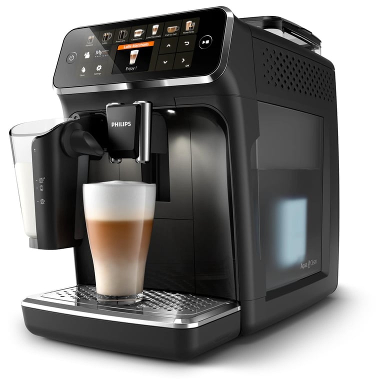 Philips Série 5400 Noir brillant EP5441/50 Machine expresso broyeur,12 boissons, carafe LatteGo - Neuf