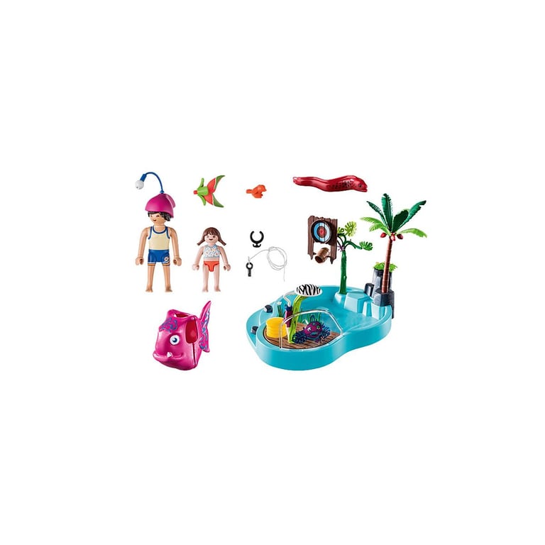 Playmobil 70610 Family Fun : Piscine avec jet d'eau Playmobil - vue 3