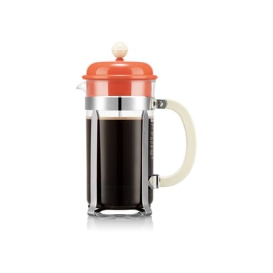 Cafetière à piston BODUM avec carafe en verre 1 L 8 tasses Corail