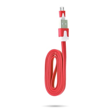Cable Noodle 1m pour Manette Playstation 4 PS4 USB / Micro USB 1m Noodle Universel Universel (ROUGE)