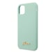 Custodia Guess per iPhone 11 Pro Max in silicone verde logo oro vintage