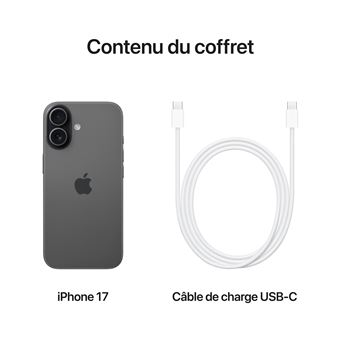 iPhone 17 (5G) 256 Go, Noir