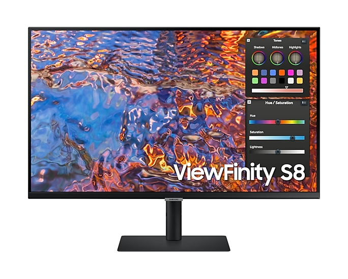 Samsung Ecran PC ViewFinity S80PB 32" 60Hz Dalle IPS Résolution UHD 4K 3 840 x 2 160 5ms 1000:1 Pied Ajustable VESAFlicker Free Game Mode Windows10 Auto Source Switch+ HDMI USB C - vue 9