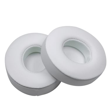 2 Cuscinetti Auricolari di Ricambio in Pelle Proteica Compatibili con Cuffie Beats Solo 2 e Solo 3 White