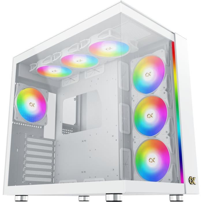 Boitier PC Moyen Tour E ATX Xigmatek Ultra Air RGB avec panneaux vitrés - vue 4