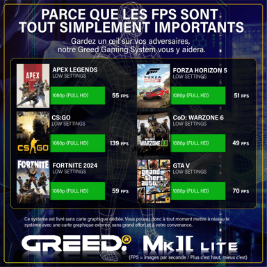 MK2 Lite - PC Gamer - AMD Ryzen 5 4600G - Radeon Vega 7 - Rapide Bureau PC Gaming - 4K & Raytracing avec 4,2 GHz 32 GO RAM DDR4 - 512 GO SSD - Ordinateur avec WiFi + Windows 11 Pro