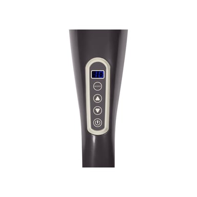Pistolet de massage multifonction LIVOO DOS223C XXL 6-en-1 12 modes 10 vitesses poignée XXL Noir rechargeable 2000 mAh, arrêt auto 15 min, écran rétroéclairé bleu