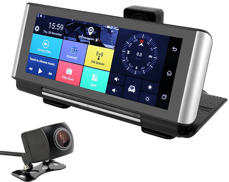 Ordinateur de Bord Android 7 Pouces Tactile GPS 4G Wifi Caméra Voiture HD 1080P YONIS