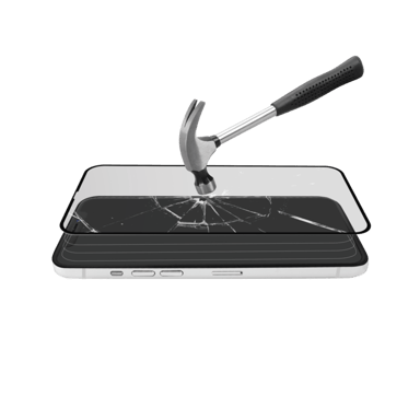 Protection dâ€™écran antibactérienne en verre trempé ultra-résistant (100% de surface couverte) pour Apple iPhone 12 mini, Noir