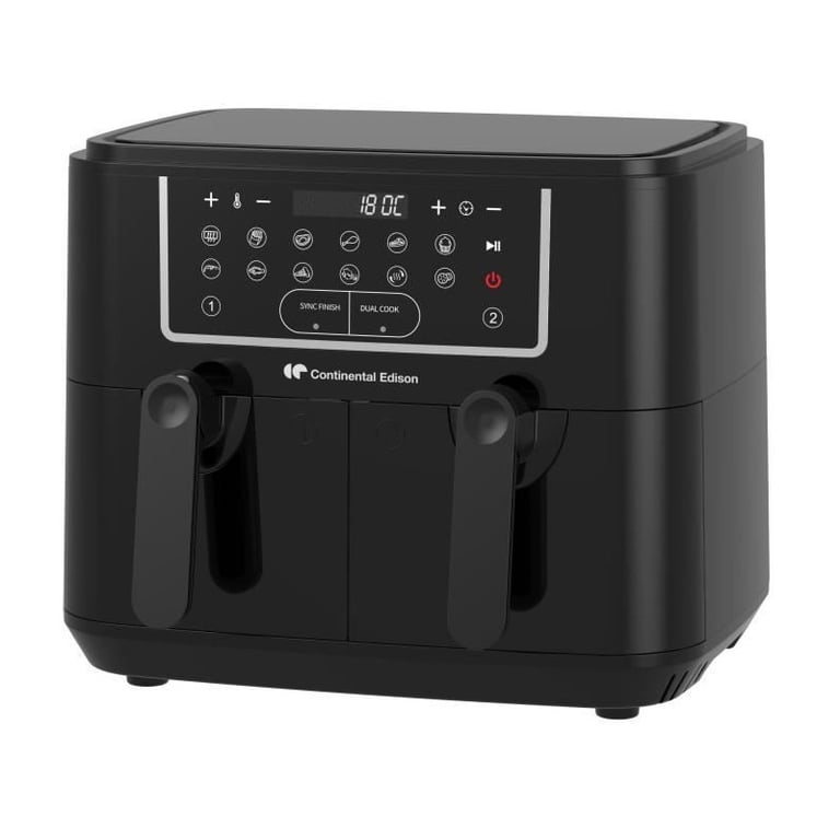 Airfryer Friteuse à Air Sans huile CONTINENTAL EDISON CERFRSH24002CB 9 Double bacs - vue 4