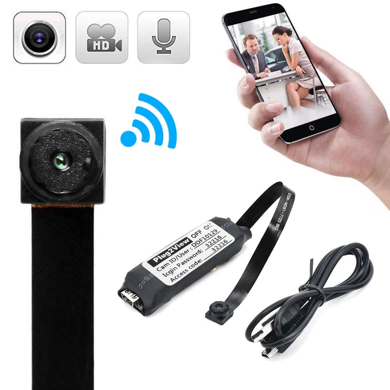 Mini Caméra Espion Wifi HD 1080P Détection de Mouvement Smartphone Iphone Pc USB YONIS