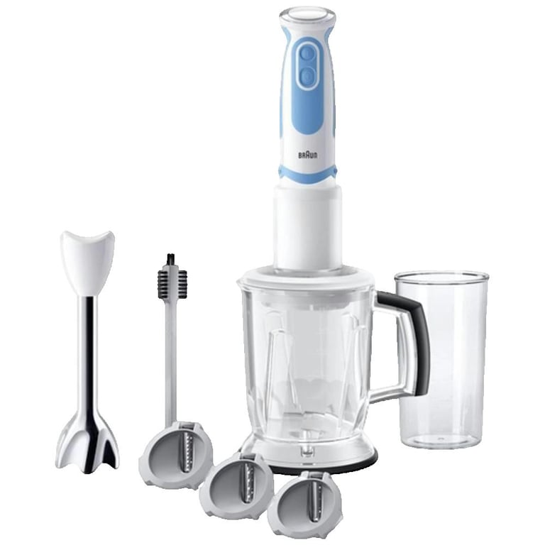 Mixeur Plongeant Braun MQ 5260WHBL – 1000 W, Pied Amovible Inox, Fonction Turbo - vue 2