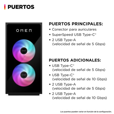 HP OMEN 35L Gaming Desktop GT16-0056ns PC Intel® Core™ i7 i7-14700F 16 Go DDR5-SDRAM 1 To SSD NVIDIA GeForce RTX 5060 Ti DOS gratuit Tower AI PC Noir