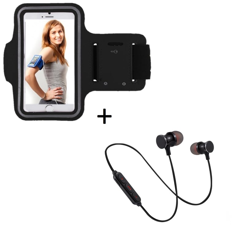 Pack Sport pour Smartphone (Ecouteurs Bluetooth Metal + Brassard) Courir -  Shot Case