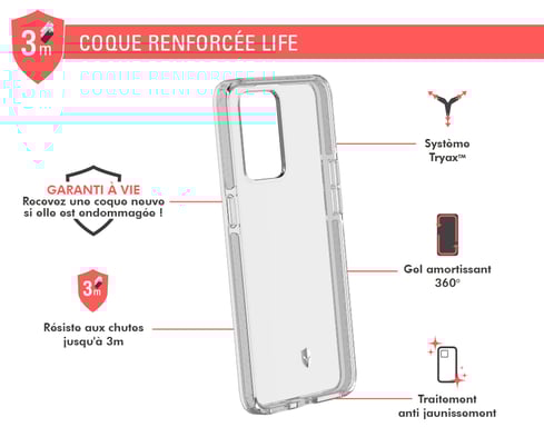 FORCE CASE FCLIFENFINDX5LT funda para teléfono móvil Transparente