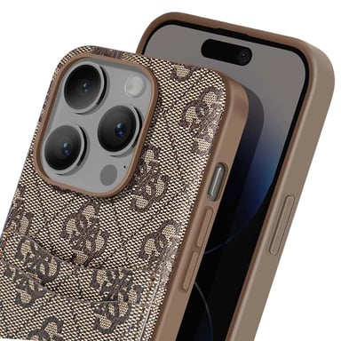 Coque pour Apple iPhone 14 Pro Max PU 4G Porte-cartes Marron