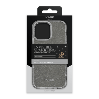 Carcasa híbrida brillante invisible GEN 2.0 para Apple iPhone 14 Pro, Transparente