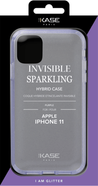 Guscio ibrido scintillante invisibile per Apple iPhone 11, viola
