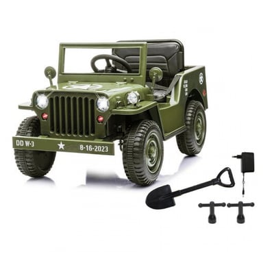 Jeep Willys MB Army Eléctrico 12V para Niños - Vehículo Todo Terreno
