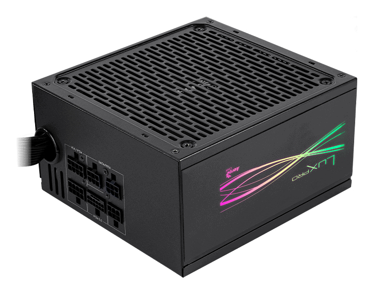 Aerocool LUX PRO RGB Bloc d'alimentation Semi modulaire RGB 80Plus +88% Condensateurs Japonais Ventilateur 14cm - vue 3