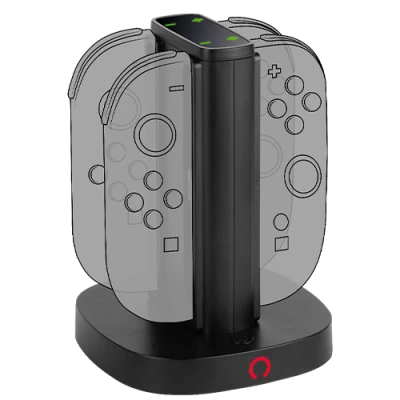 Station de rechargement KONIX 2 paires de manettes Joy Con Indicateur de charge LED Connexion USB A