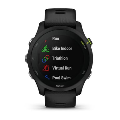 Forerunner 255 Music, Boitier noir de 46 mm avec bracelet Noir