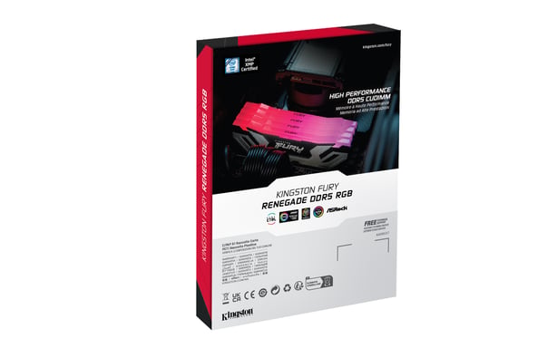 Kingston Technology FURY 24Go 8400MT/s DDR5 CL40 CUDIMM Renegade RGB Silver XMP