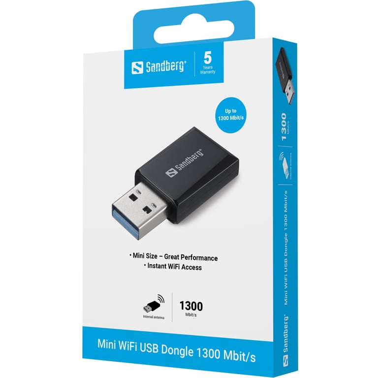 Sandberg Mini Wifi Dongle 1300 Mbit/ - vue 3