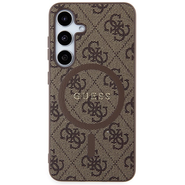 Guess 4G Collection Cuir Métal Logo MagSafe Coque Samsung Galaxy S24 - vue 2