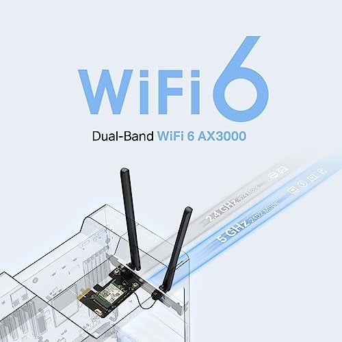 Carte PCIe Wi?Fi Mercusys MA80XE AX3000 Wi?Fi 6 Bluetooth 5.2 .2 Dual?band Neuf - vue 3