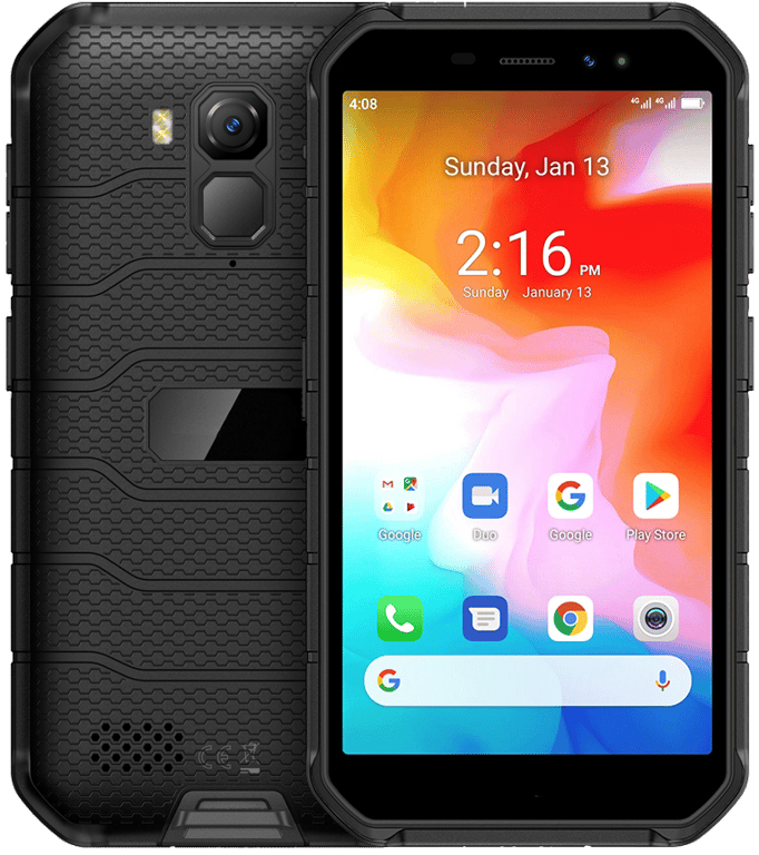 Smartphone Incassable 4G Double SIM Android 10 Anti Choc 2Go + 16Go 5 Pouces Noir YONIS