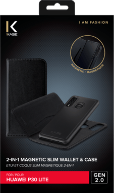 Custodia magnetica sottile GEN 2.0 2-in-1 e guscio per Huawei P30 Lite, nero