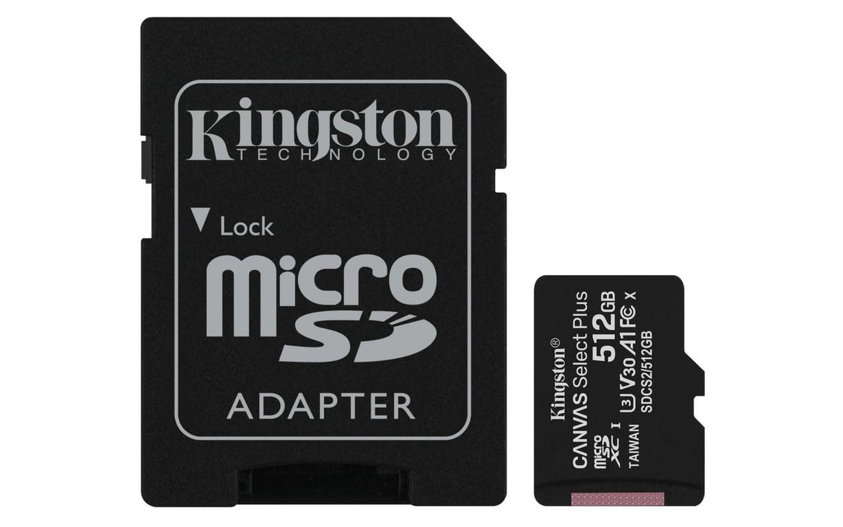 Kingston SDCS2/512 Go MicroSD XC Classe 10 512 Go C/A - Neuf