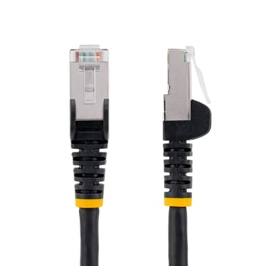 StarTech.com Cable de 3m de Red Ethernet CAT6a - Negro - Low Smoke Zero Halogen (LSZH) - 10GbE - 500MHz - PoE++ de 100W - Snagless sin Pestillo - RJ-4