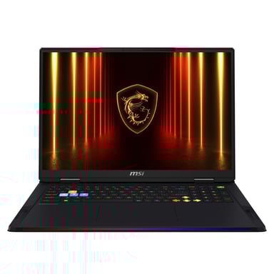 MSI Raider 18 HX AI A2XWJG NVIDIA GeForce Intel Core Ultra 9 285HX Ordinateur portable 45,7 cm (18'') UHD+ 64 Go DDR5-SDRAM 4 To SSD NVIDIA GeForce RTX 5090 Wi-Fi 7 (802.11be) Windows 11 Pro Noir