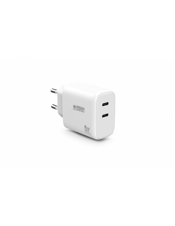 Chargeur secteur Urban Factory avec 1 port USB C + 1 port USB C - vue 3
