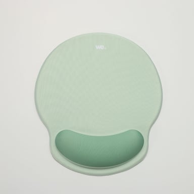 WE POP Tapis de souris avec repose poignet bi-color Vert: matière tissu - tapis vert clair - repose poignet vert foncé - Neuf