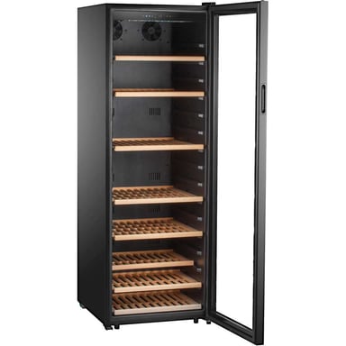 Cave à vin CAVISS S1190CBEG mono-température 190 bouteilles LED porte vitrée noire