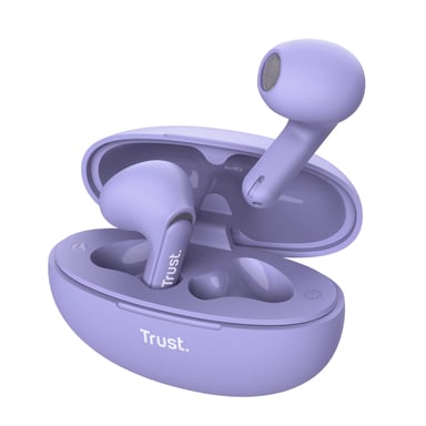Trust Yavi Casque True Wireless Stereo (TWS) Ecouteurs Appels/Musique USB Type-C Bluetooth Violet